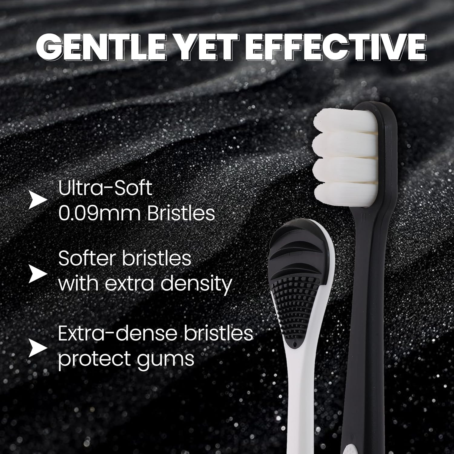 Assure Senso Foam Toothbrush for Adults | Ultra Soft Tooth Brush | Soft Bristle Toothbrush | 5000 Micro Bristles | 0.09mm Feather-Light Tips for Sensitive Gums | Multicolor Pack of 1 - Image 4
