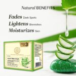 Khadi Natural Aloe Vera Soap | Herbal Bath Soap for Gentle Skin Cleansing | Helps Maintain Skin Hydration & Softness | Mild Bath Soap for Daily Use | Suitable for Men & Women | All Skin Types | Pack of 3 - Image 3