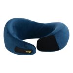 Travel Pillow for Flights – Blue Velvet Travel Neck Pillow with Adjustable Velcro & Carry Bag – Soft & Comfortable Support – Neck Pillow for Flight Travel - Image 10