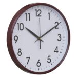 Webelkart Premium Plastic Wall Clock for Home and Office Decor/Office Wall Clocks/Wall Clock for Living Room (Brown) - Wall Watch for Home - Image 3