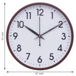 Webelkart Premium Plastic Wall Clock for Home and Office Decor/Office Wall Clocks/Wall Clock for Living Room (Brown) - Wall Watch for Home - Image 5