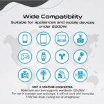 Ceptics International Travel Adapter, Universal Charger, 2X 2.4A USB-A with 15W Output, Universal Socket for Global use, CE & RoHS Certified– Black/White - Image 7