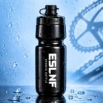 Flip-Top Cap Bike Press Bottle Grippy Middle Cycling Water Tall Cylindrical Sports Gear Printed Logo For Workouts, Black | Hydration Fitness Equipment & Running Yoga Sporting - Image 3