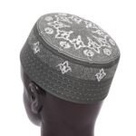 Designer Muslim Namaz Cap | Arabic Pattern Embroidery Islamic Topi | Premium Skull Cap for Men - Image 4