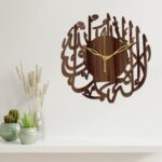 Freny Exim 10" Inch Wooden Wall Clock (Wenge, Small Size, 25cm x 25cm)-005 - Image 6