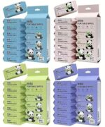 Mini Wipes Travel Size Wet Wipe 8 Pack Total 64 Mini Portable Wet Wipes Pack with Panda Design, Soft Disposable Cleaning Tissue for Baby Care, Travel, Office (64 wipes) - Image 7