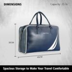 Nautica Unisex 25L Duffle Bag for Travel & Gym | Premium PU Leather | Sturdy Base & Organized Storage | Durable, Versatile Weekender for Men & Women - Image 4