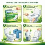 UCRAVO 40 Sheets Disposable Toilet Seat Covers - No Direct Contact with Unhygienic Seats | Nature Friendly & Bio-Degradable | Easy to Dispose | Must-Have Travel Hygiene Kit for Women Men & Kids - Image 3