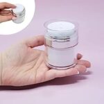Lotion Face Cream Dispenser Airless Pump Jars Empty Acrylic Makeup Cosmetic Jar Containers with Pump Refillable Airless Travel Lotion Jar with Lid for Thick Moisturizer Skincare Cream - Image 4