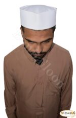 1Pcs Egyptian Kufi Koofi Kofi Topi Imam Cap Hat Plain White Prayer Muslim Islamic Islam Mens Top Simple Stitch Design Fabric Skull Religious Ceremony Men Headwear Worship Soft Comfortable - Image 8