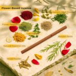 Bambooless Incense Sticks | 160 Low Smoke, Flower-Based, Organic Agarbatti | with Ceramic Holder | for Pooja & Meditation | Rose, Jasmine, Patchouli, Sandalwood (Pack of 4) - Image 4