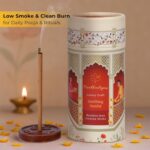 Bambooless Incense Sticks | 160 Low Smoke, Flower-Based, Organic Agarbatti | with Ceramic Holder | for Pooja & Meditation | Rose, Jasmine, Patchouli, Sandalwood (Pack of 4) - Image 5