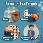 Binca Dotties Dot Art Activity Kit, 750+ Stickers, Underwater Animals Mess-Free Activities, DIY Dot Sticker Art for Toddlers, Kids Travel Activities, Craft Kits & Gifts for Boys & Girls Ages 4,5,6,7 - Image 5