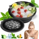 Ice Face Bowl Silicone Face Ice Bowl For Ice With Built-In Ice Tray Collapsible Face Tub For Ice Bath, Facial Ice Plunge Bowl Ice Water Facials at Home Women & Men - Image 3