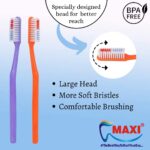 MAXI Angular Soft Bristles Toothbrush, Pack of 12 - Image 4