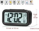 Digital Smart Backlight Alarm Clock with Automatic Sensor | Date & Temperature | Alarm Clocks for Bedroom Use | Digital Clock with Alarm Table Desk Use (Black) - Image 3