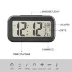 Digital Smart Backlight Alarm Clock with Automatic Sensor | Date & Temperature | Alarm Clocks for Bedroom Use | Digital Clock with Alarm Table Desk Use (Black) - Image 4