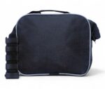Krishiv Multi-Compartment Messenger Bag, Black and Blue Canvas, Adjustable Shoulder Strap, Multiple Zippered Pockets, Cash Pouch - Image 5