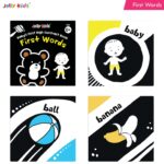 Jolly Kids Baby’s First High Contrast Book – Set of 4 for Newborns 0–12 Months | Black & White Visual Stimulation Board Books | Baby Friendly First Words & Early Brain Development Baby Book - Image 5