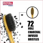Adult Royal Carbon Slim Soft Manual Toothbrush With Anti-Bacterial Activated Charcoal Bristles|20X Slim Bristles & Compact Head For Deep & Complete Cleaning (Pack Of 4) - Image 5