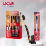 Adult Royal Carbon Slim Soft Manual Toothbrush With Anti-Bacterial Activated Charcoal Bristles|20X Slim Bristles & Compact Head For Deep & Complete Cleaning (Pack Of 4) - Image 8