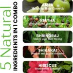 Havintha Amla, Reetha, Shikakai, Bhringraj & Hibiscus Powder For Hair Care | Shiny Smoothning Hair Growth Powder | Nourishment Hair Of All Hair Type, 50Gram Each (Pack Of 5) Unscented - Image 5