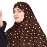 Namaz Hijab Khimar, Namaz Chadri for Women, Lycra Stretchable Islamic Solid Hijab with Sleeves, Women's Stylish Plain Hijab - Image 4