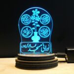 Red Robin Islamic PANJATAN 3D Optical Illusion Acrylic USB Powered Wooden Base Night Lamp, Multicolour LED Plug n Play, Office Light, Car Dashboard Light, Best for Gift - Pack of 1 (USB0150, 7CM) - Image 4