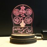 Red Robin Islamic PANJATAN 3D Optical Illusion Acrylic USB Powered Wooden Base Night Lamp, Multicolour LED Plug n Play, Office Light, Car Dashboard Light, Best for Gift - Pack of 1 (USB0150, 7CM) - Image 5