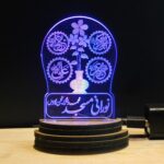 Red Robin Islamic PANJATAN 3D Optical Illusion Acrylic USB Powered Wooden Base Night Lamp, Multicolour LED Plug n Play, Office Light, Car Dashboard Light, Best for Gift - Pack of 1 (USB0150, 7CM) - Image 6