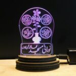 Red Robin Islamic PANJATAN 3D Optical Illusion Acrylic USB Powered Wooden Base Night Lamp, Multicolour LED Plug n Play, Office Light, Car Dashboard Light, Best for Gift - Pack of 1 (USB0150, 7CM) - Image 7
