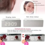 SPIRITUAL HOUSE Digital Large LED, Mirror Alarm Clock for Heavy Sleepers with Snooze Time Temperature Function for Bedroom Function Battery Powered & USB Powered (Silver White) - Image 5