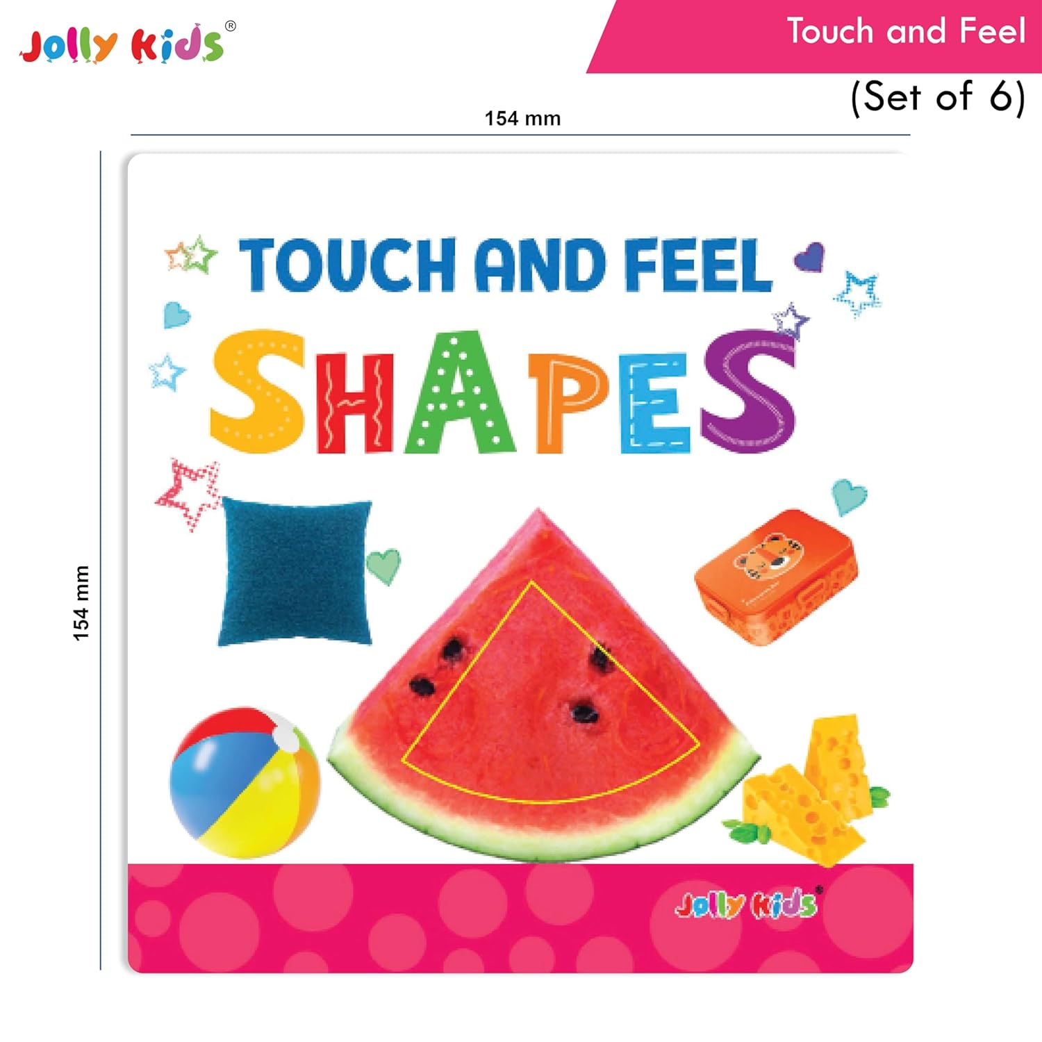Jolly Kids Touch & Feel Picture Learning Books Set of 6 for Infants & Toddlers | Alphabet, Shapes, Colors, Numbers, First Words, Animals | Sensory ... For Babies And Toddlers Aged 0–24 Months) - Image 3
