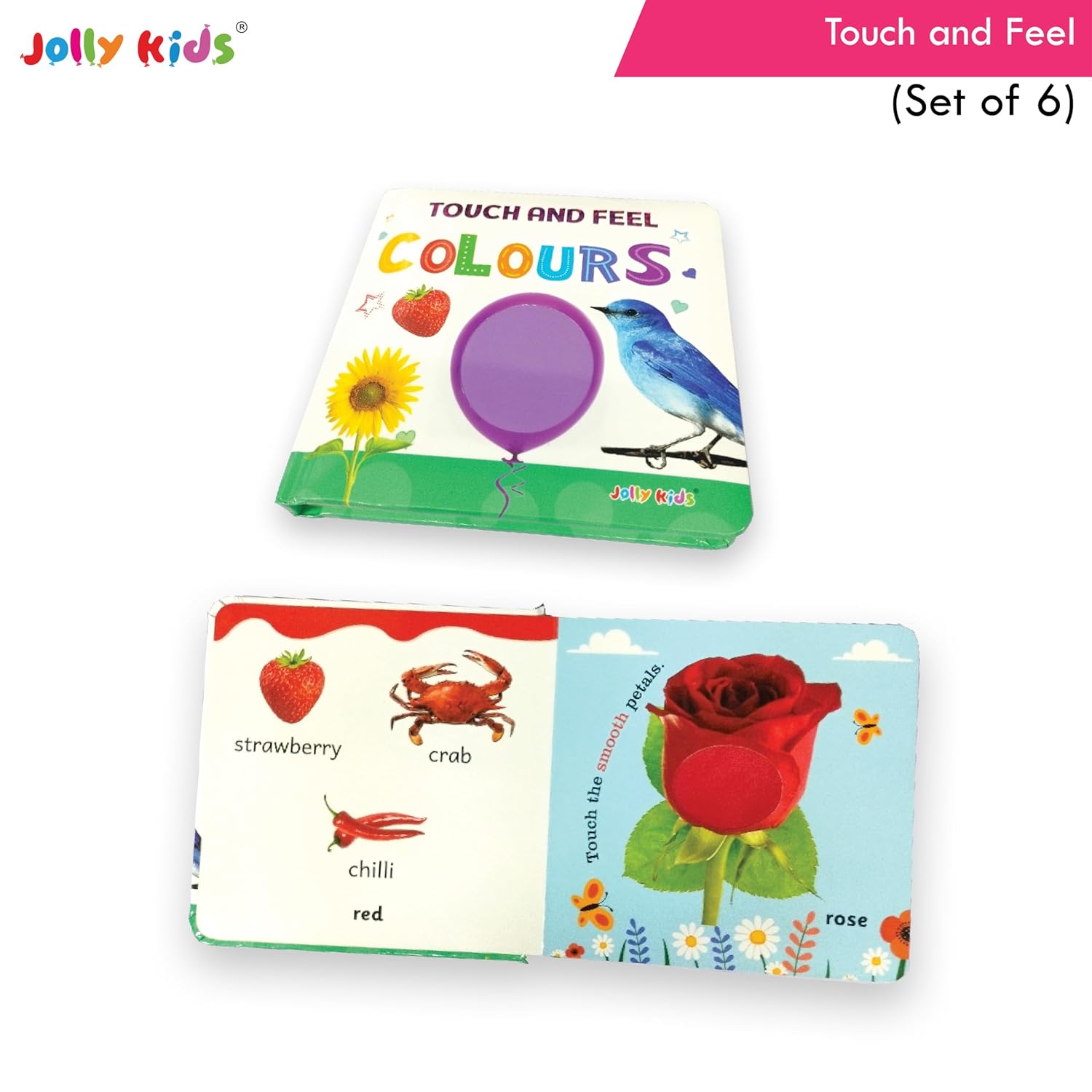 Jolly Kids Touch & Feel Picture Learning Books Set of 6 for Infants & Toddlers | Alphabet, Shapes, Colors, Numbers, First Words, Animals | Sensory ... For Babies And Toddlers Aged 0–24 Months) - Image 8