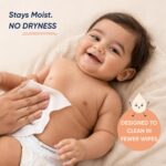 OLLEN Extra Thick Baby Wipes with Lid | Water-Based, Unscented & Gentle on Skin | Plant-Based Fabric | Aloe Vera & Chamomile (Pack of 4) - Image 6