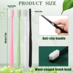 Soft Bristle Toothbrush, Micro Nano Manual Toothbrush for Protect Sensitive Gums, Oral Care Tongue Scraper Cleaner, Bad Breath Remove Reusable Tounge & Theeth Cleaner Set(Multicolor)... - Image 3