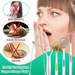 Soft Bristle Toothbrush, Micro Nano Manual Toothbrush for Protect Sensitive Gums, Oral Care Tongue Scraper Cleaner, Bad Breath Remove Reusable Tounge & Theeth Cleaner Set(Multicolor)... - Image 6