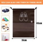 Kuber Industries Pack of 8 Non-Woven Shoe Bags | Shoe Bags for Travel | Shoe Cover with Transparent Window | Navy Blue - Image 4