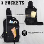 F Gear Thames 6L Crossbody Bag with USB Charging Port | 2 Compartments & 3 Pockets | Lightweight Durable & Water-Resistant Bag for Men & Women, Stylish Multipurpose Sling, Travel - Image 7