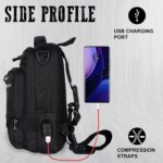 F Gear Thames 6L Crossbody Bag with USB Charging Port | 2 Compartments & 3 Pockets | Lightweight Durable & Water-Resistant Bag for Men & Women, Stylish Multipurpose Sling, Travel - Image 8