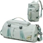 Travel Duffel Bag Backpack for Women Waterproof Sport Carry on Bag with Shoes Compartment Small Weekender Bag for Gym Yoga Swimming Sport Hiking Dance, Medium, Travel Backpacks (Green) - Image 6