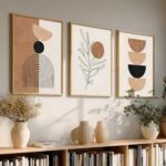 kotart Home Decor Boho Painting Decorative Wall Art poster With Frame For Living Room Bed Room Hotel Wall Decor Digital Reprint Set of 3 (19X25 inch) - Image 4