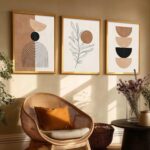 kotart Home Decor Boho Painting Decorative Wall Art poster With Frame For Living Room Bed Room Hotel Wall Decor Digital Reprint Set of 3 (19X25 inch) - Image 8