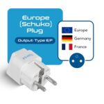 Ceptics India to European Travel Adapter (Schuko) - Type E/F India to Europe - CE Certified - RoHS Compliant - White - 1 Pack - 5 Years Warranty - Image 3