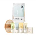 Kimirica Travel Kit Bath set Five Elements Luxury Bath and Body Care Travel Pouch Loofah| 6 in 1 self-care travel kit with a reusable pouch 100% Vegan - Image 3