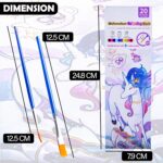 2-in-1 Watercolor & Magic Reveal Coloring Book Set for Kids 1 Book of 20 Pages Reusable Art with Brushes & Built-in Paints Princess, Unicorn, Space Themes Mess-Free Art Activity - Image 2