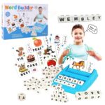 2 in 1 Word Builder Educational Matching Game for Kids | Picture & Word Learning Toy with 32 Double-Sided Cards, Letter Cubes, Number & Symbol Blocks | Early Learning Educational Toy - Image 2