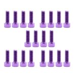 20x Aluminum Alloy Bike Water Bottle Cage Bolts Holder Socket Screws Purple| Sports Equipment | Outdoor Sports Gear | Exercise Gear - Image 2