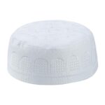 2xIslamic Muslim Mens Prayer Kufi Hat Skull Cap Turkish Namaz Topi White| Streetwear | Aesthetic | Casual - Image 2
