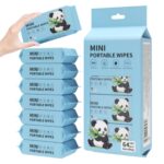 64 Mini Wet Wipes for Baby & Adult | Disposable Pocket Water Tissues | Alcohol & Fragrance Free | Skin-Safe Sanitizing Cleansing Moisturizing Wipes for Hands & Face | Travel Essential (1 Pack) - Image 2